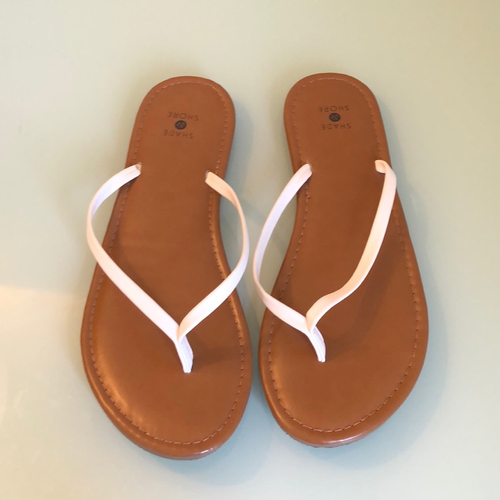 White Flip Flops